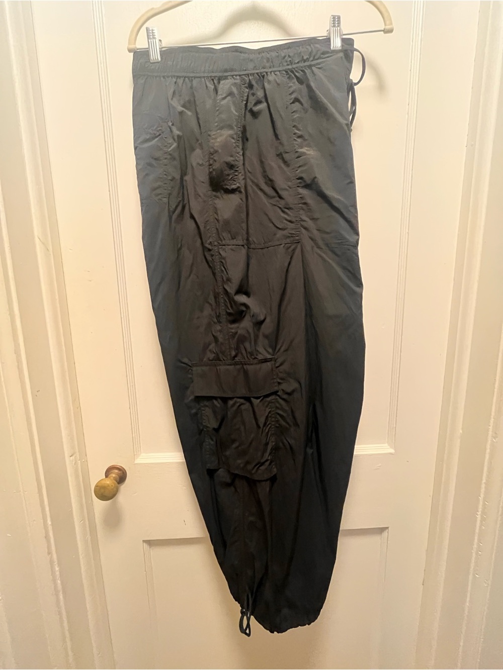 Anthropologie Daily Practice Black Silky Parachute Pants